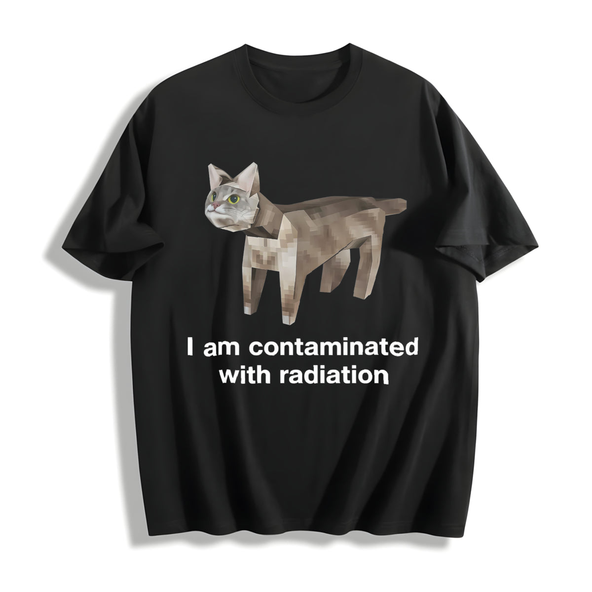 Premium I Am Contaminated with Radiation Cotton T-Shirt in Black