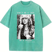 Don't Be a Be a Legend Vintage Washed T-Shirt in Blue
