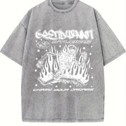 Chase Your Dreams Vintage Washed T-Shirt in Gray