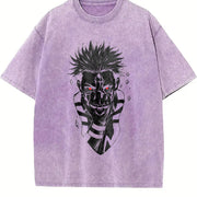 Ryomen Sukuna Know Your Place Fool Jujutsu Kaisen Heavy vintage washed oversized T-shirt in Purple