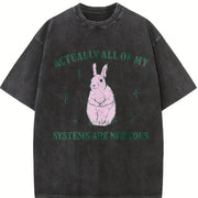 Actually All of My Systems Are Nervous Mental Health Vintage Washed T-Shirt in Black