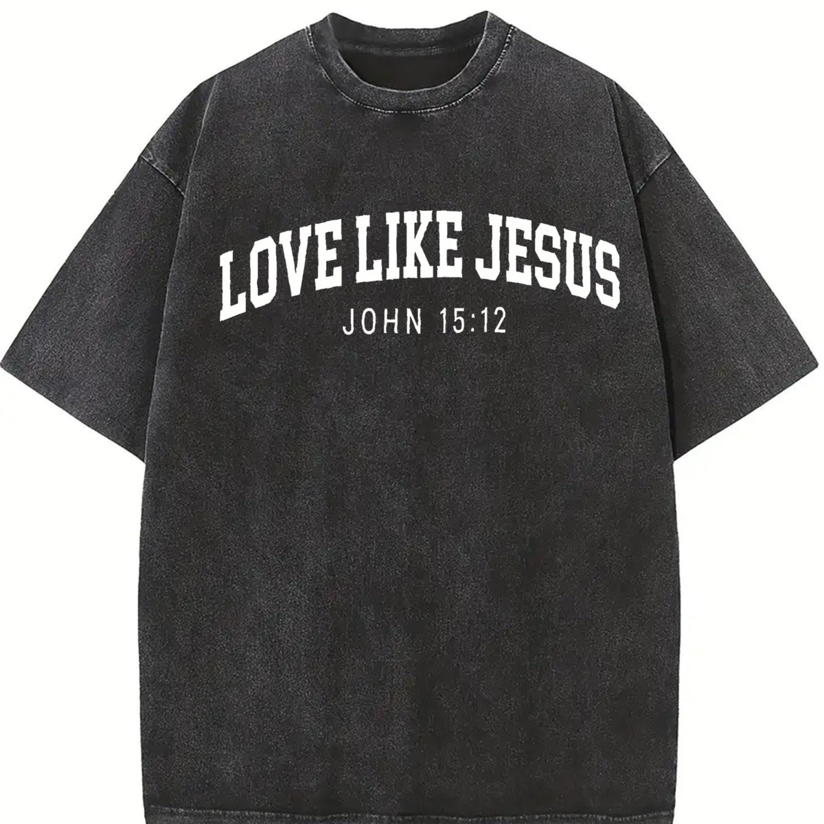 Love Like Jesus vintage washed oversized T-shirt in Black