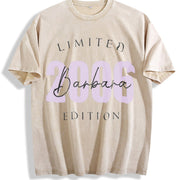 Personalized 2006 20th Birthday for Girl Vintage Washed T-Shirt in Beige
