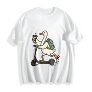 Off to Regulate Emotions Cotton T-Shirt in White