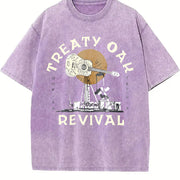 Treaty Oak Revival Guitar Vintage Washed T-Shirt in Purple
