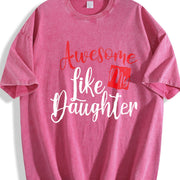 Awesome Like My Daughter Vintage Washed T-Shirt in Red