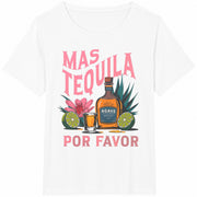 Tequila Cocktail Margarita Glass Beverage Lemon Flower Cotton T-Shirt in White