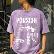 911 GT3RS Vintage Washed T-Shirt in Purple