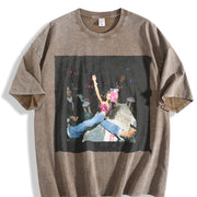 Party Doll Falling Vintage Washed T-Shirt in Brown