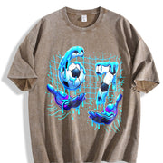 67 Soccer Vintage Washed T-Shirt in Brown
