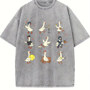 Silly Goose Softball Vintage Washed T-Shirt in Gray
