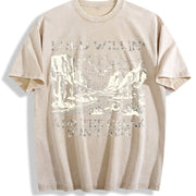 Desert Scenery Vintage Washed T-Shirt in Beige
