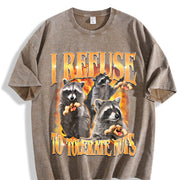I Refuse to Tolerate Nuts Vintage Washed T-Shirt in Brown