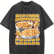 Macaroni & Cheese Bootleg Rap Vintage Washed T-Shirt in Black
