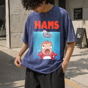 Studio Ghibli Ponyo and Sasuke Vintage Washed T-Shirt in Blue