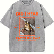 I Hear the Frogs Sing Vintage Washed T-Shirt in Gray