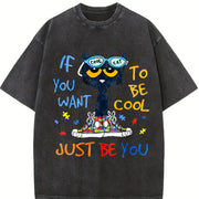 Be If You Want Vintage Washed T-Shirt in Black