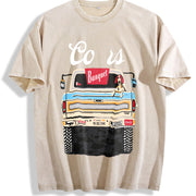 Retro Truck for & Country Western Vintage Washed T-Shirt in Beige