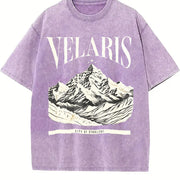 Retro Velaris Bookish Vintage Washed T-Shirt in Purple