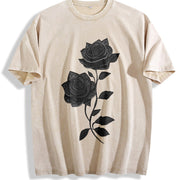 1pcs 2026 Vintage Washed T-Shirt in Beige