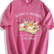 Reading Is a Dream Vintage Washed T-Shirt in Red