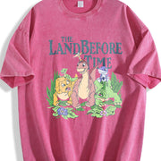 The Land Before Time Dinosaur Friends vintage washed oversized T-shirt in Red