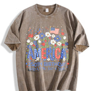 Curve Shortsleeved Vintage Washed T-Shirt in Brown