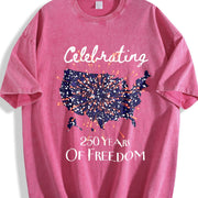 Celebrating 250 Years of Freedom Vintage Washed T-Shirt in Red