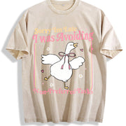 Sorry IM Late I Was Avoiding Non-preferred Tasks Vintage Washed T-Shirt in Beige