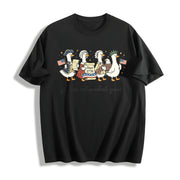 Silly Goose for 4th of July Cotton T-Shirt in Black