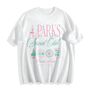 Retro 4 Park Social Club Orlando Florida Cotton T-Shirt in White