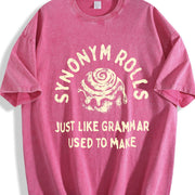 Synonym Rolls Just Like Grammar Used to Make for Ladies Vintage Washed T-Shirt in Red