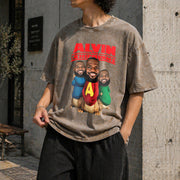 Alvin and the Chipmunks Vintage Washed T-Shirt in Brown