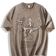 Princess Donut and Mongo Vintage Washed T-Shirt in Brown