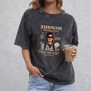 Babysitter Harrington vintage washed oversized T-shirt in Black