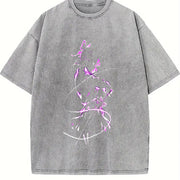 Shinobu x Demon Slayer Anime – Collector Drop vintage washed oversized T-shirt in Gray