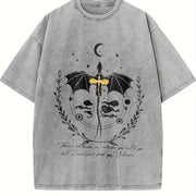 Basgiath War College Vintage Washed T-Shirt in Gray