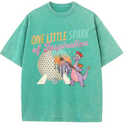 One Little Spark Festival of the Arts Vintage Washed T-Shirt in Blue