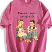 Weird Stuff Larger Vintage Washed T-Shirt in Red