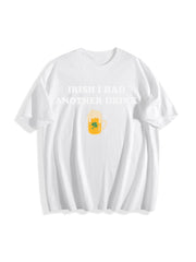 Irish I Had Another Drink Baby Cotton T-Shirt in White