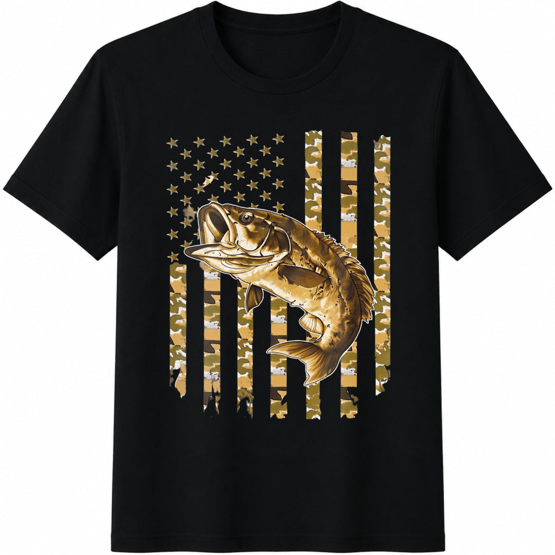 Called to Fish Fishing for Christian Fishing Father Son Cotton T-Shirt in Black