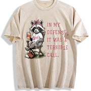 Feral Baseball Mom Vintage Washed T-Shirt in Beige