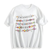 Teacher Friendship Bracelet Teacher Appreciation Cotton T-Shirt in White