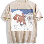 Happy Gilmore Golf Comedy vintage washed oversized T-shirt in Beige