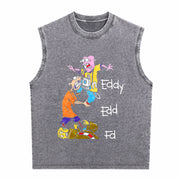 Edd N Eddy Stack Vintage Washed Tank Top in Gray