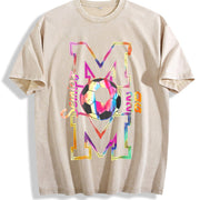 Soccer Mom 2026 Vintage Washed T-Shirt in Beige
