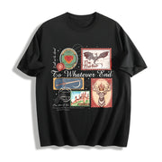 Throne of Glass TOG Book Stamps Terrasen Fantastic Reader Cotton T-Shirt in Black