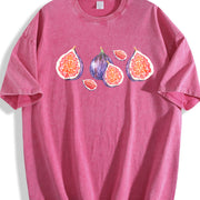 Fig 90s Retro ® Y2k Fig Cute Vintage Washed T-Shirt in Red