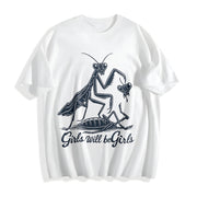 Girls Will Be Girls Cotton T-Shirt in White