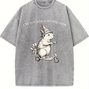 Off to My Sewing Room Quilter Vintage Washed T-Shirt in Gray